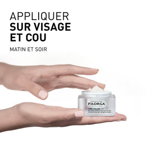 Visuel méthode d'application visage et cou de TIME FILLER GEL CREAM 5XP