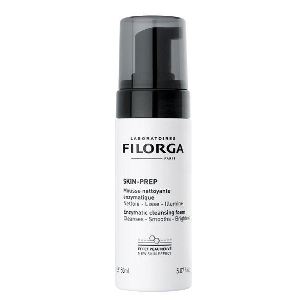 Visuel packshot fermé en fond transparent noir de SKIN PREP MOUSSE NETTOYANTE ENZYMATIQUE