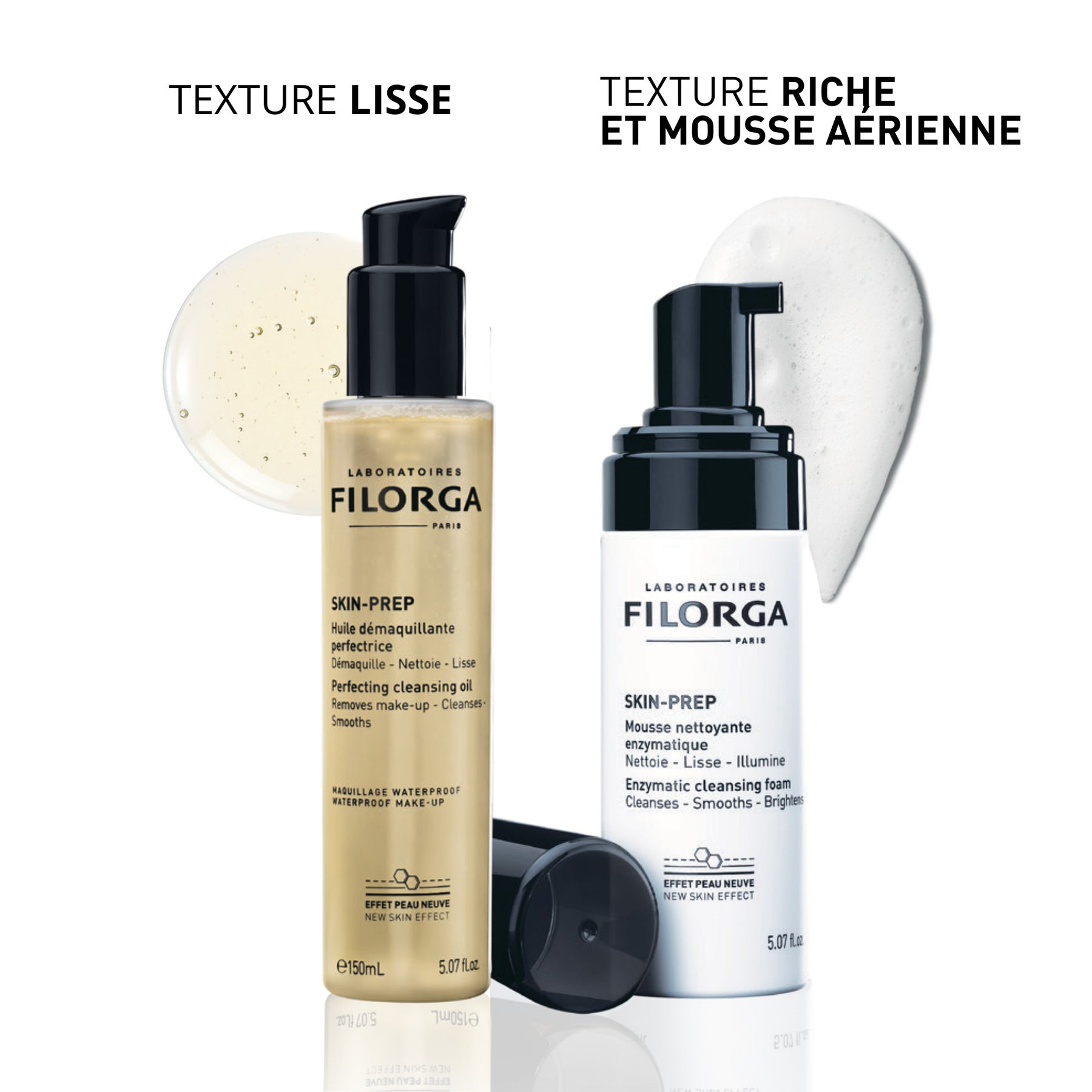 DUO SKIN-PREP HUILE DÉMAQUILLANTE & MOUSSE NETTOYANTE