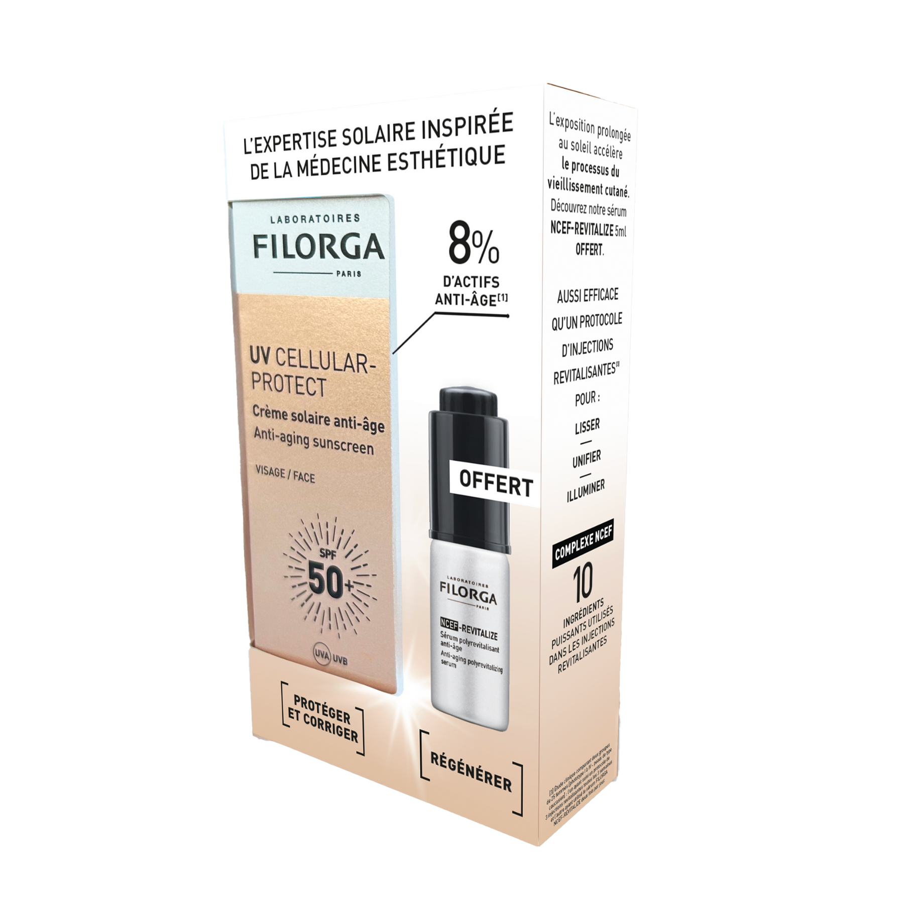 COFFRET UV CELLULAR-PROTECT VISAGE + NCEF REVITALIZE SÉRUM